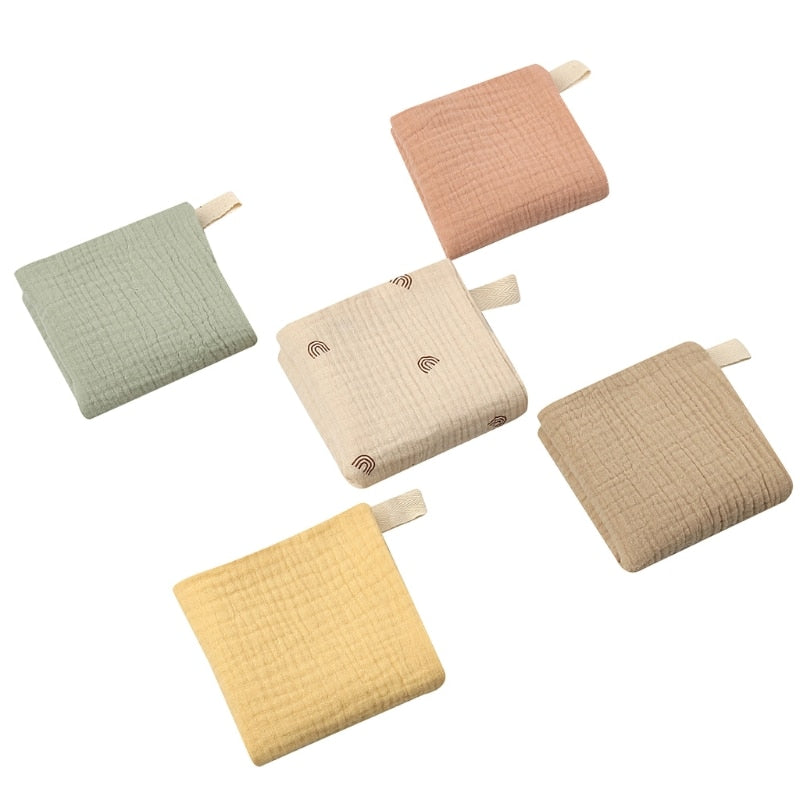 5 Pcs Of Soft Muslin Cloth Baby Towels