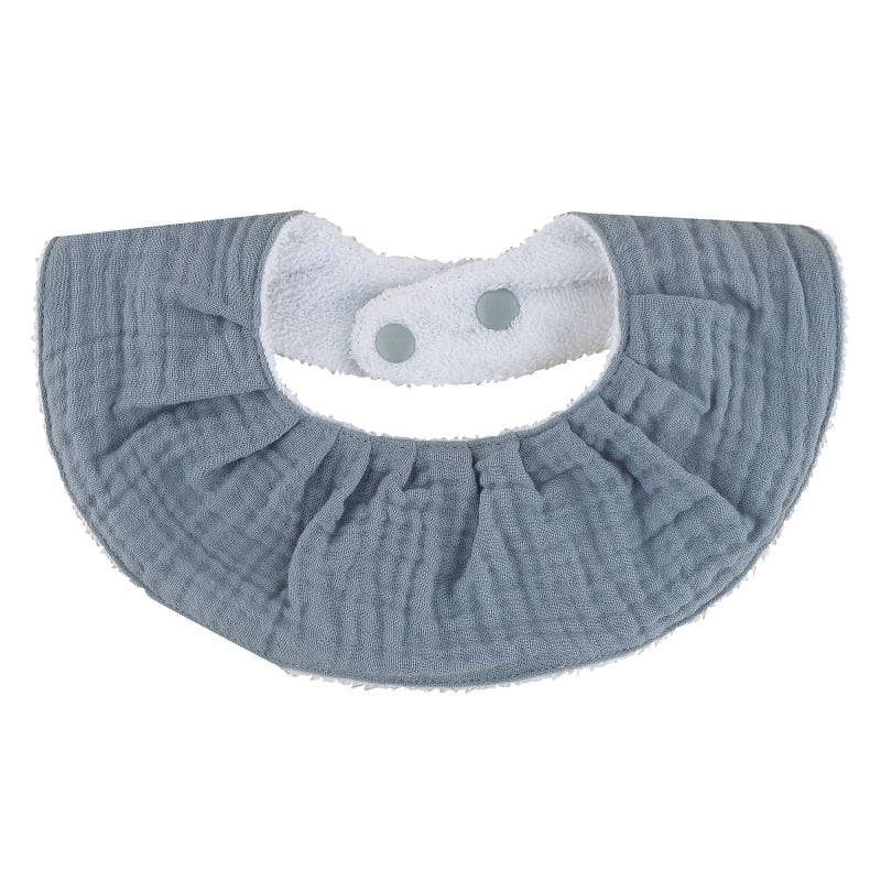 Solid Color Absorbent Baby Tassel Bib