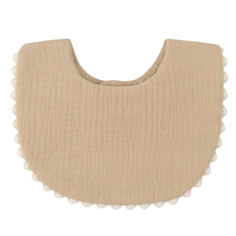 Solid Color Absorbent Baby Tassel Bib