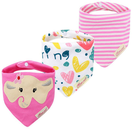 3Pcs Set Baby Triangle Burp Bibs