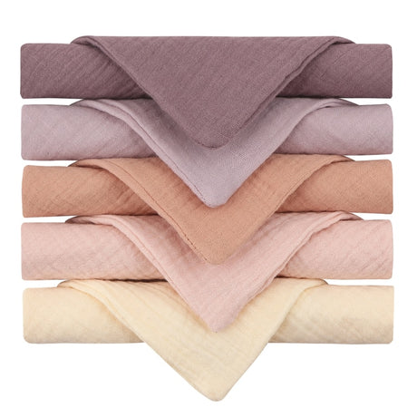 5pcs/Set Square Cotton Baby Face Towel