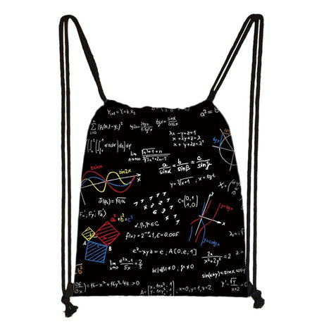 Portable Outdoor Printed Drawstring Bag