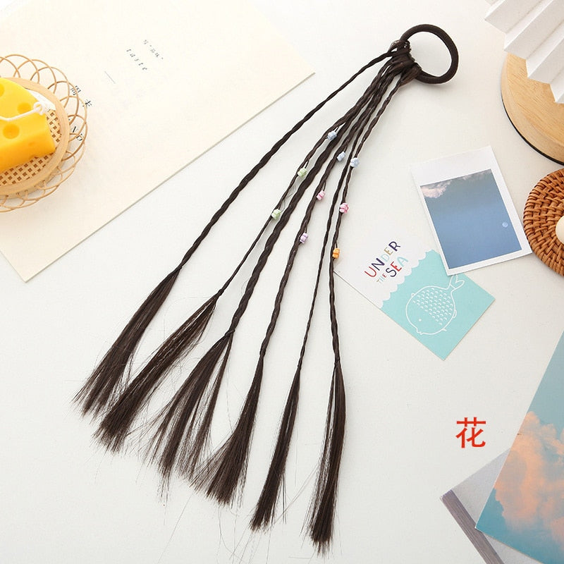 New Girls Colorful Wigs Ponytail Hair Ornaments