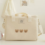 Multifunctional Embroidered Bear Insulation Mommy Bag