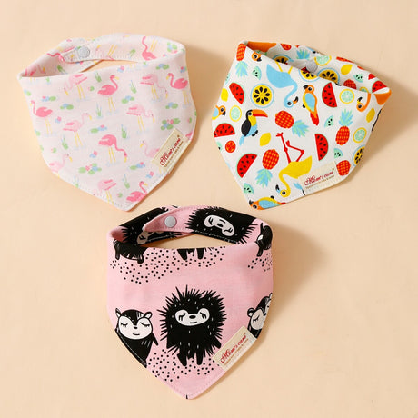 3Pcs Set Baby Triangle Burp Bibs