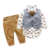 Cool Style Striped Summer Romper Clothes Set For Kids