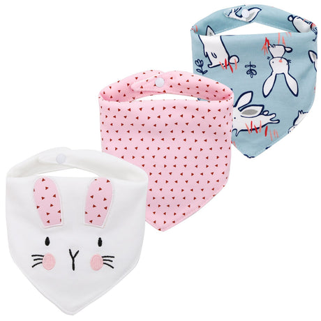 3Pcs Set Baby Triangle Burp Bibs