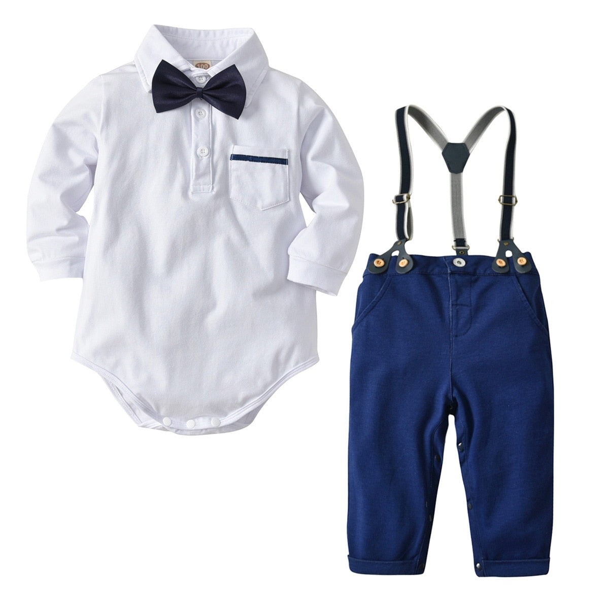 Cool Style Striped Summer Romper Clothes Set For Kids