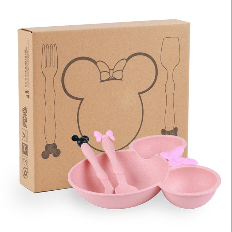 3Pcs/ Set Of Cartoon Baby Bowl Tableware