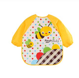 Waterproof Long Sleeve Art Smock Feeding Bib Apron For Kids 0-6 Years