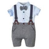 Cool Style Striped Summer Romper Clothes Set For Kids