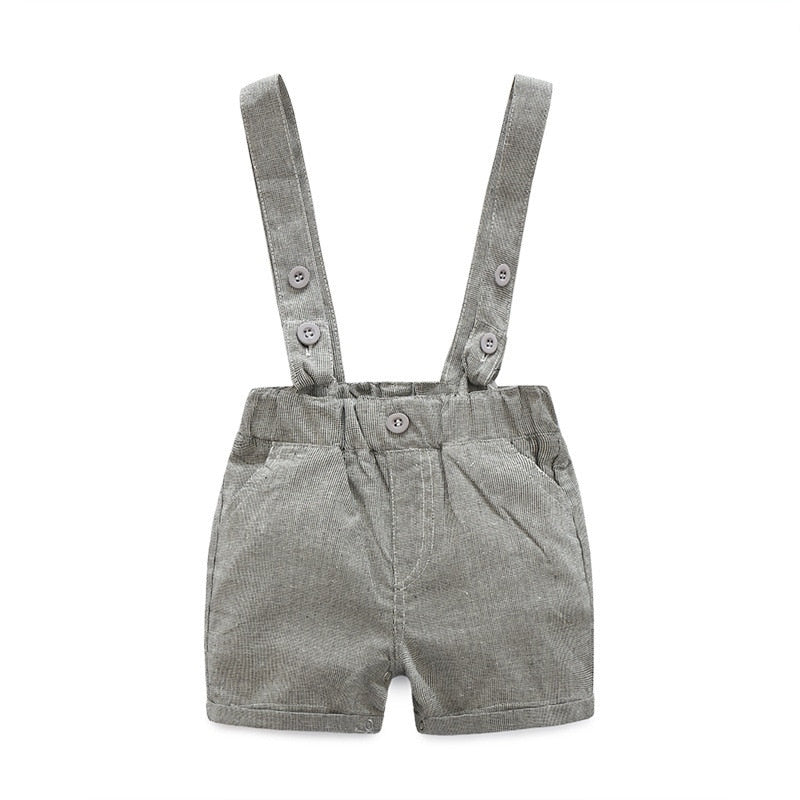 Cool Style Striped Summer Romper Clothes Set For Kids