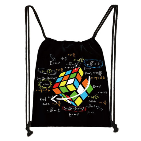 Portable Outdoor Printed Drawstring Bag