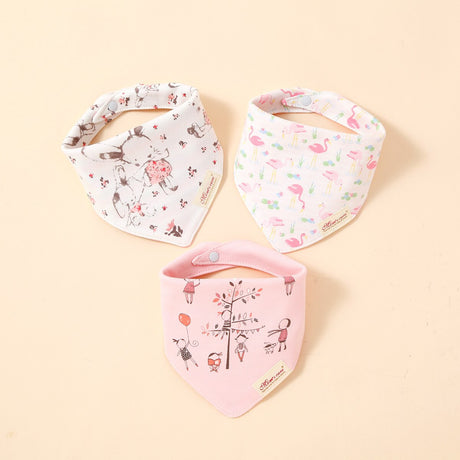 3Pcs Set Baby Triangle Burp Bibs