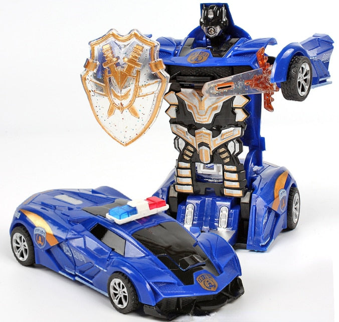 Automatic One-key Deformation Car Toys