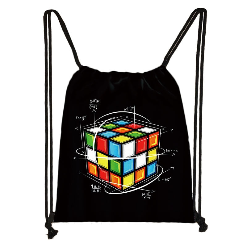 Portable Outdoor Printed Drawstring Bag