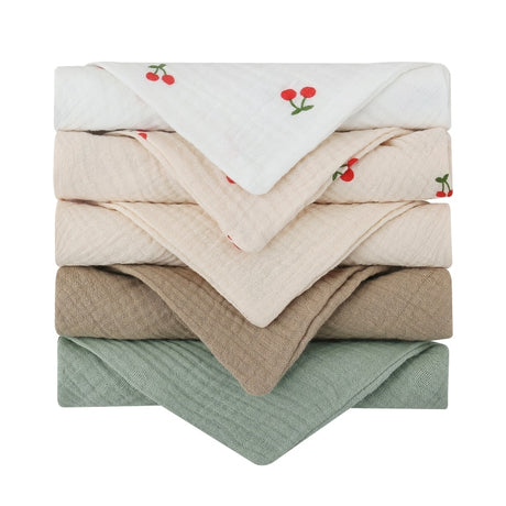 5pcs/Set Square Cotton Baby Face Towel